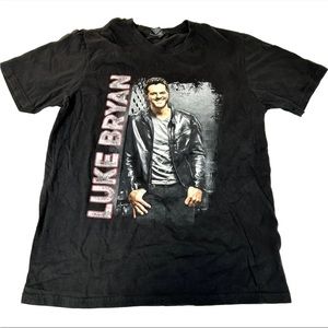 Luke Bryan Unisex Tshirt Small Kick Up The Dust Tour Band Tee Black #1909